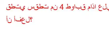 قطتي سقطت من 4 طوابق ماذا علي أن أفعل؟